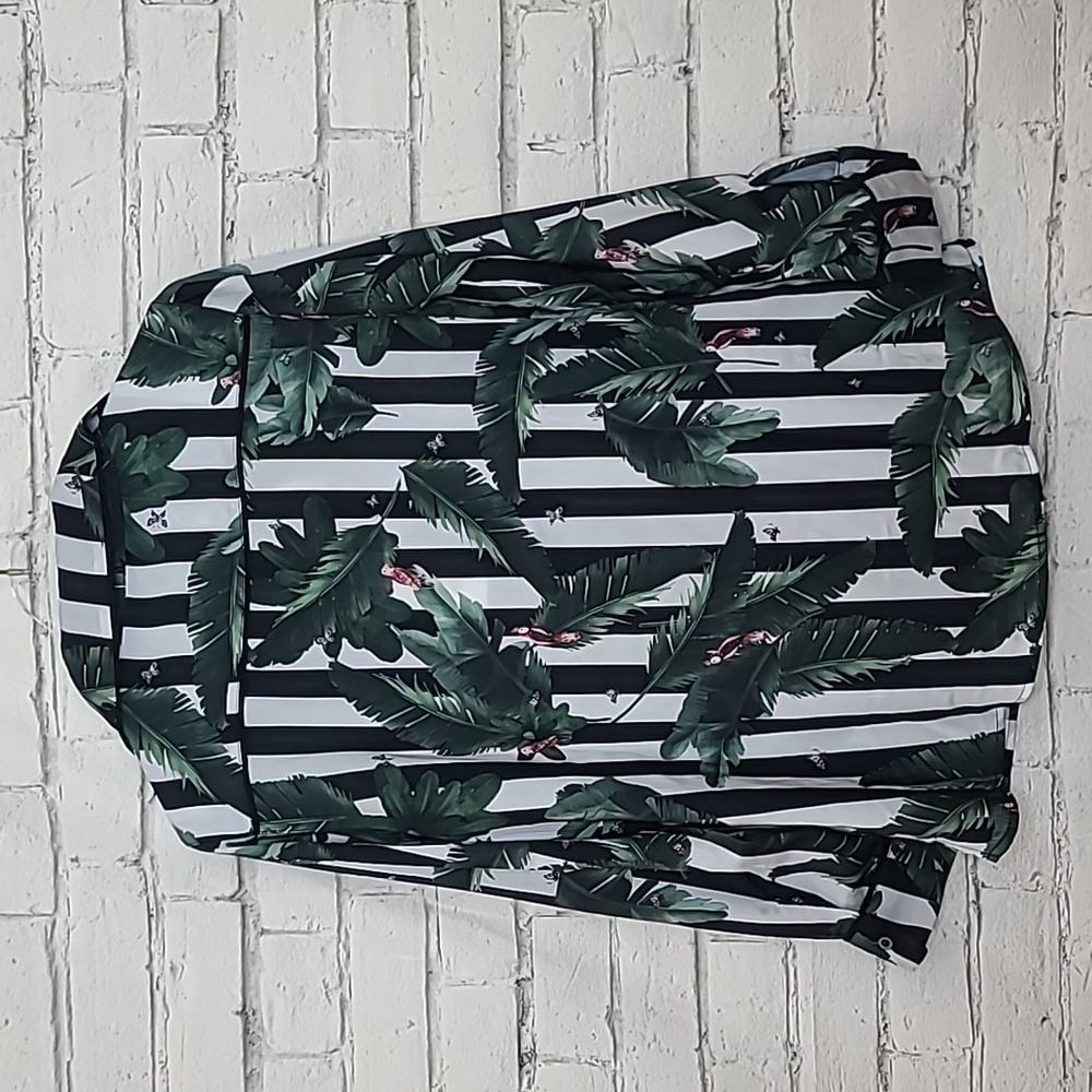 Revolve Plush Silky Stripe Jungle Pajama Set - NVR WORN - Picture 6 of 16